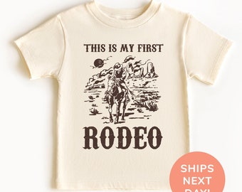 This Is My First Rodeo Shirt and Onesie®, First Birthday Toddler Shirt, Cute Horse Rodeo Baby Bodysuit, Birthday Boy and Girl, Birthday Gift