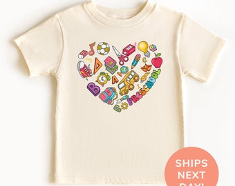 Preschool Heart Shirt, Preschool Toddler Shirt, Back to School Shirt, Nursery School Shirt, First Day of School Shirt, Heart Shirt for Kids