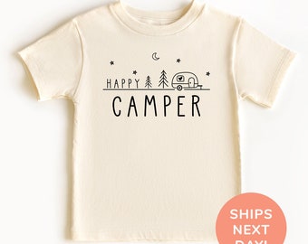 Happy Camper Shirt and Onesie®, Camping Adventure Toddler Shirt, Outdoor Adventurer Baby Bodysuit, Little Explorer Shirt for Kids