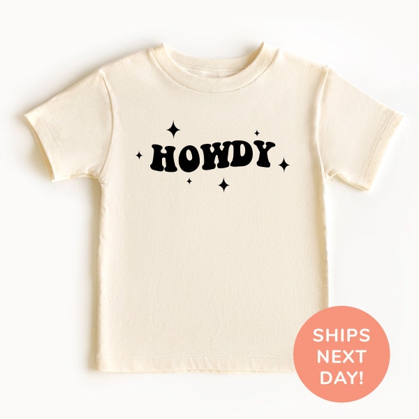 Howdy Shirt and Onesie®, Retro Toddler & Youth Shirt, Western Cowboys Kids Shirt, Cute Rodeo Toddler Shirt, Country Boys Shirt, Kids Shirt