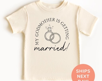 Meine Patin wird verheiratet Shirt und Onesie®, süßes Brautparty-Kleinkind-Shirt, Tante-Verlobungsmitteilung, Patin-Hochzeits-T-Stück