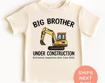 Big Brother im Bau Shirt, Baby Ankündigung Shirt, Zukünftiger großer Bruder Geschenk, Schwangerschaft offenbaren Shirt, benutzerdefinierte Bruder Shirt