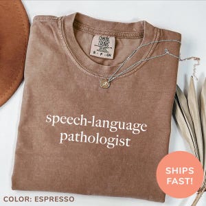 Shirt logopedist Comfort Colors®, shirt logopedist, shirt logopedist, shirt logopedist, shirt logopedist, shirt SLP, cadeau voor SLP