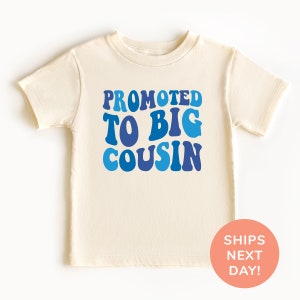 Promoted To Big Cousin Shirt and Onesie®, Big Cousin Toddler & Youth Shirt, Cool Cousin Club Shirt, Baby Announcement Bodysuit, Cousins Gift