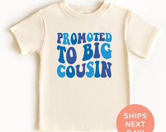 Promoted To Big Cousin Shirt and Onesie®, Big Cousin Toddler & Youth Shirt, Cool Cousin Club Shirt, Baby Announcement Bodysuit, Cousins Gift