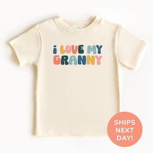I Love My Granny Toddler Shirt and Onesie® Retro Toddler & Youth Shirt Granny’s Favorite Grandchild Bodysuit Baby Shower Gift from Granny