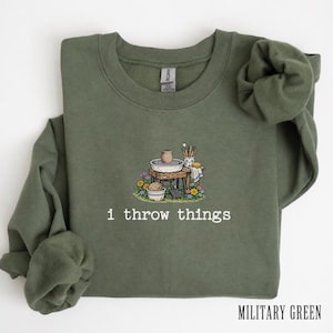 陶芸スウェットシャツ、陶芸Tシャツ、面白い陶芸グラフィックTシャツ、粘土アーティストシャツ、陶芸家ギフト