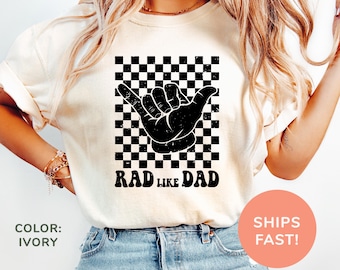 Comfort Colors® Rad wie Dad Shirt, Vintage Dad Shirt, Retro Vatertagsgeschenk, cooles Dad Grafik T-Shirt, lustiges Dad Shirt, trendiges Geschenk für ihn