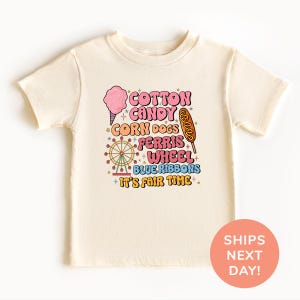 Cotton Candy Corn Dogs Shirt and Onesie®, It’s Fair Time Shirt, Carnival Birthday Party Shirt, American Circus Shirt, Shirt for Kids
