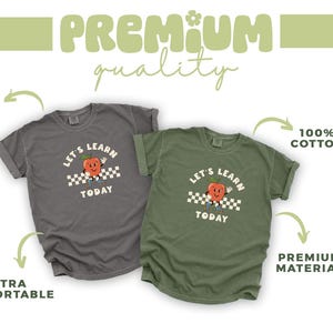 two shirts with the words premium quality printed on them