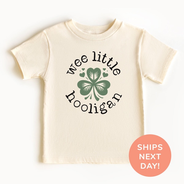 Chemise et grenouillère Wee Little Hooligan, chemise pour tout-petits Saint-Patrick, chemise trèfle à quatre feuilles, chemise pour enfants trèfle, chemise pour enfants