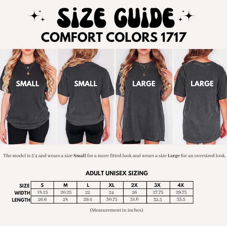 the size guide for a women's t - shirt