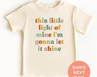 This Little Light Of Mine, I'm Gonna Let It Shine Shirt and Onesie®, Christian Toddler Shirt, Religious Kids Shirt, Sunday School Shirt