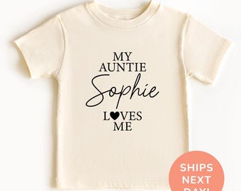 My Auntie Loves Me Shirt and Onesie®, Aunties Bestie Shirt, Custom Niece & Nephew Shirt, Personalized Baby Shower Gift, Gift from Best Aunts