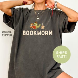 Comfort Colors® Bookworm Shirt, Book Lover Shirt, Bookish Shirt, Reading Shirt, Book Nerd Shirt, Book Lover Gift, Cute Shirt for Readers