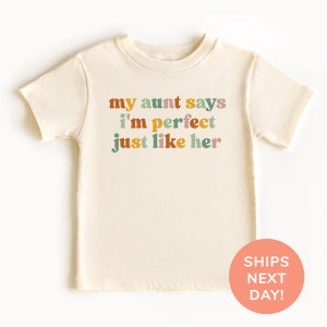 Meine Tante sagt, ich bin perfekt wie ihr Shirt und Body®, lustiges Baby Onesie®, Tanten Bestie Shirt, Nichte und Neffe Geschenk, Geschenk von Tante