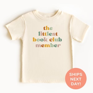 Chemise de membre du club de lecture Littlest, chemise pour tout-petit rat de bibliothèque du futur, body bébé booknerd, jolie chemise pour la maternelle, chemise pour l'école