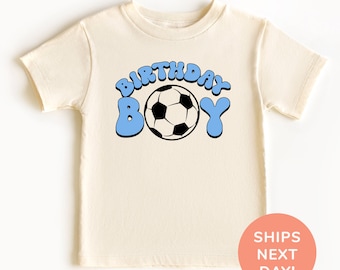 Camisa de fútbol para niño de cumpleaños y Onesie®, camisa para niños pequeños y jóvenes amantes del fútbol, camisa de fiesta de cumpleaños, regalo de cumpleaños para jugadores de fútbol