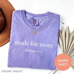 a t - shirt that says made for more ephesians 2010 with a hat