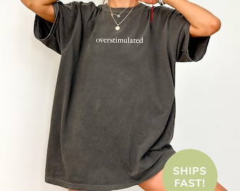 Comfort Colors® Overstimulated Shirt for Mom Cowboy Frog Shirt Unhinged TShirt Weirdcore Clothing Gen Z Shirt Weird Stuff Funny TShirt