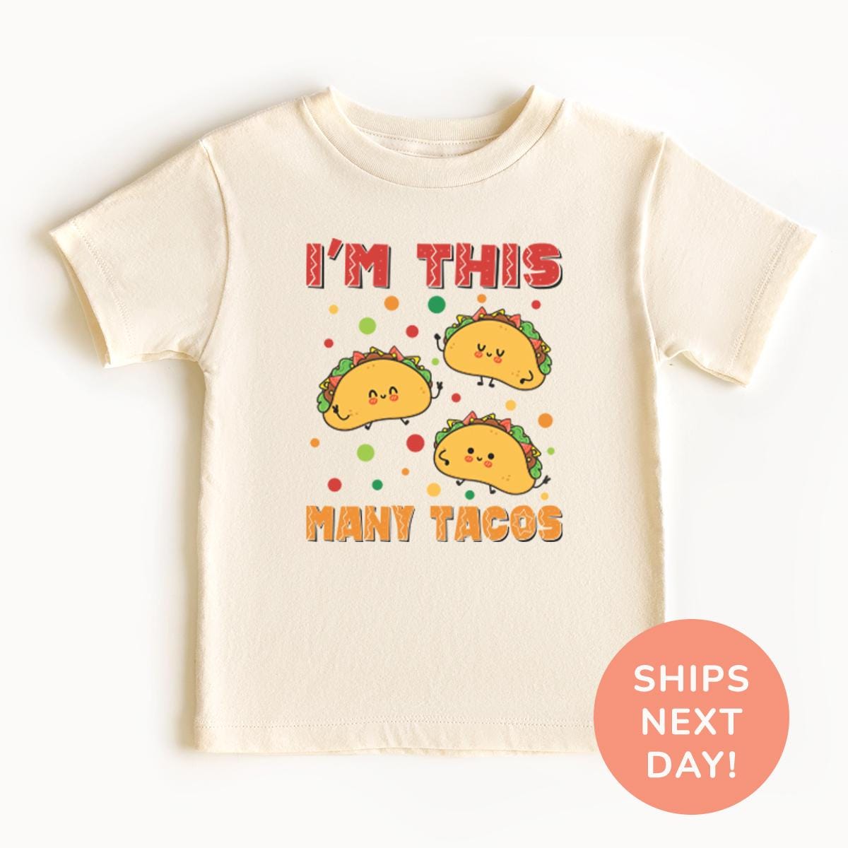 I'm This Many Tacos Shirt, 3rd Birthday Party Shirt, Kids Birthday Shirt, 3rd Birthday Celebrant Shirt, Birthday Gift, Taco Lover Kids Shirt