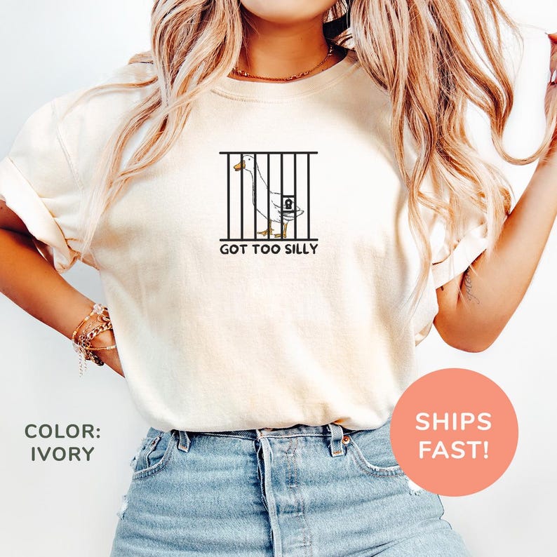 a woman wearing a t - shirt that says got too silly
