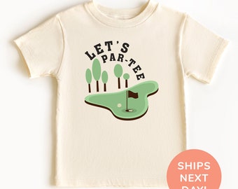 Let's Par-Tee Shirt and Onesie®, fiesta de cumpleaños para niños pequeños y jóvenes, camisa de golf para niños, camisa de fiesta de golf, camisa de cumpleaños, camisa para niños