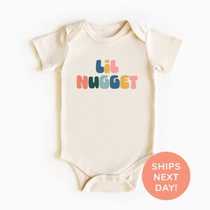 Lil Nugget Shirt and Onesie®, Cute New Pregnancy Announcement Bodysuit, Baby Coming Soon Shirt, Baby Shower Gift, Shirt for Kids