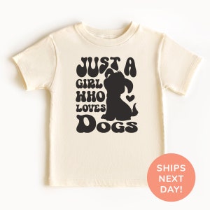 Just A Girl Who Loves Dogs Shirt and Onesie®, Dog Lover Toddler & Youth Shirt, Animal Lover Kids Shirt, Animal Shirt for Girls