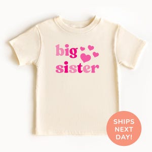 Big Sister Shirt and Onesie®, Pregnancy Reveal Shirt, Baby Announcement Shirt, Baby Shower Gifts, New Baby Onesie®, Newborn Gift