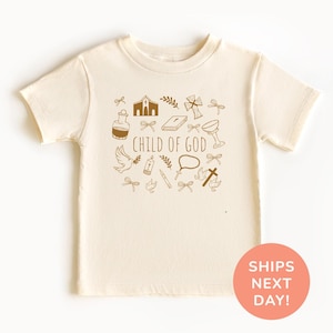 Child of God Shirt and Onesie®, Faith Shirt, Christian Shirt, Retro Religious Shirt, God Lover Gift, Sunday School Shirt, Baptism Bodysuit