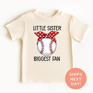 Little Sister Biggest Fan Shirt and Onesie®, Baseball Sister Shirt, Baseball Lover Shirt, Game Day Shirt, Baseball Season Shirt, Sister Gift