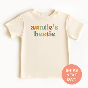 Auntie’s Bestie Shirt and Onesie®, Aunt’s Favorite Toddler Shirt, Baby Announcement Bodysuit, Niece and Nephew Shirt, Gift from Best Aunt