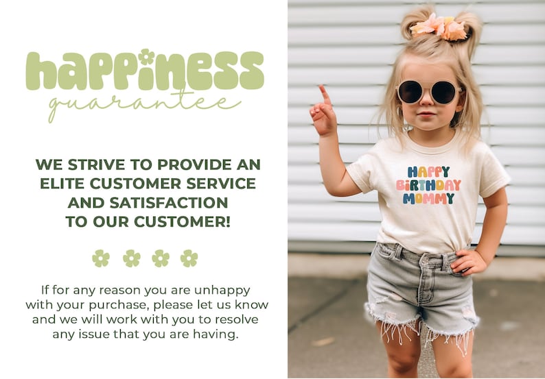 a little girl wearing sunglasses and a happy birthday t - shirt