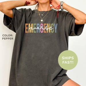 Comfort Colors® Emergency Nurse Shirt, ER Shirt, Emergency Department Shirt for ER Nurse, New Nurse Grad Gift, Nurse ER Department Shirt