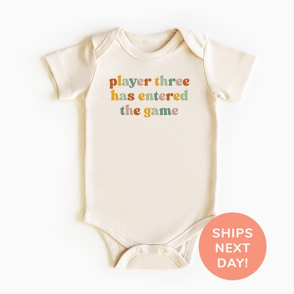 Player 3 Has Entered The Game Shirt and Onesie®, Cute Pregnancy Announcement Shirt, Baby Reveal Bodysuit, Baby Shower Gift, Kids Shirt