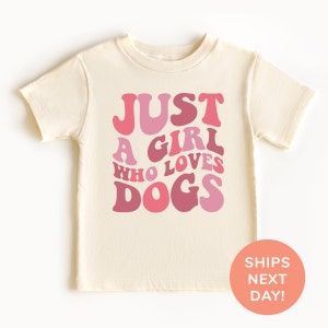 Just A Girl Who Loves Dogs Shirt and Onesie®, Dog Lover Toddler & Youth Shirt, Animal Lover Kids Shirt, Animal Shirt for Girls
