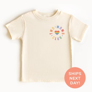 Two Moms Club Shirt Onesie®, Pride Month Toddler & Youth Shirt, Pride Kids Shirt, LGBTQIA+ Kids Shirt, Pride Mom Gift, Shirt for Kids