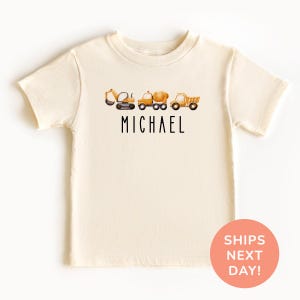 Construction Kids Shirt, Personalized Construction Shirt, Custom Name Toddler Shirt, Truck Kids Shirt, Dump Truck Shirt, Boys Shirt