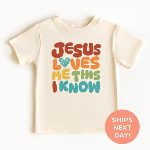 Jesus Loves Me This I Know Shirt and Onesie®, Christian Toddler & Youth Shirt, Religious Shirt, God Lover Shirt, Sunday School Kids Shirt