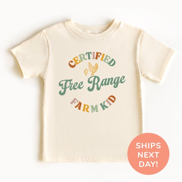 Certified Free Range Farm Kid Shirt and Onesie®, Toddler & Youth Farm Shirt, Ranch Kids Shirt, Funny Free Range Farm Shirt, Gift for Kids