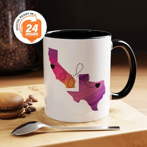 Aangepaste koffiemokken met stadsplattegrond Gepersonaliseerde mokken met aangepaste stadsplattegronden op koffiekop Mok aanpassen Elke mok met stadsplattegrond Beker van woonplaats 11oz