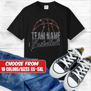 Rhinestone Custom Basketball Tshirt, Custom T-Shirt, Personalized Rhinestone, Customizable Rhinestone Designs, Personalized Sparkle Shirt