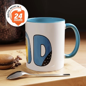 Customized Bluey Ceramic Mug, Rad Mom Mug, Mom Gift Mug, Rad Dad Bluey Mug, Heeler Family Gift, Bluey and Bingo, Gift For Dad, Bluey Cups