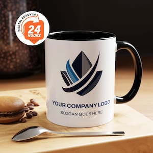 Custom Logo Mugs for Business, Bulk Orders, Personalized Company Logo Cups, Corporate Gifts, Branded Mugs, Custom Promotional Drinkware 11oz