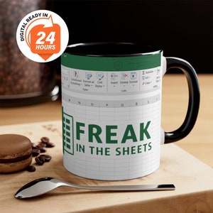Freak In The Sheets Mug Excel Mug Excel Gifts Accountant Gift 21st 30th Birthday Gift For Her Roommate Gift Valentines Gift For Her and Him