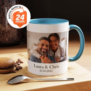 Personalized Photo Coffee Mug, Photo and Text Custom Mug, Photo Mug Personalised Gift For Her, Customised Mug, Photo Printed Mug 11oz
