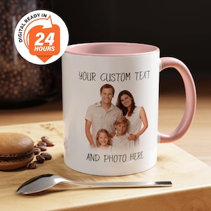 Caneca com foto de pai, caneca personalizada para o Dia dos Pais, caneca com colagem de fotos personalizada, presente de aniversário de pai e pai, caneca com presente de pai, filho, filha, esposa e pai