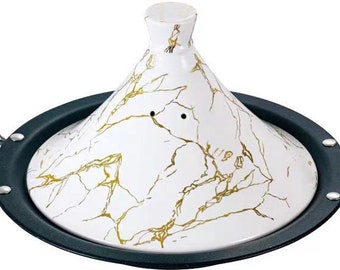 Marbled Moroccan induction cooking tagine 34cm