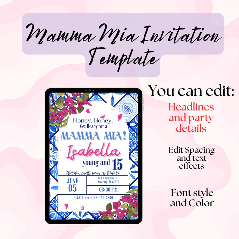Mamma Mia Mamma Mia Invite Template Quinceanera Invitations Template Mamma Mia Mamma Mia Invite Template Quinceanera Invitations Template